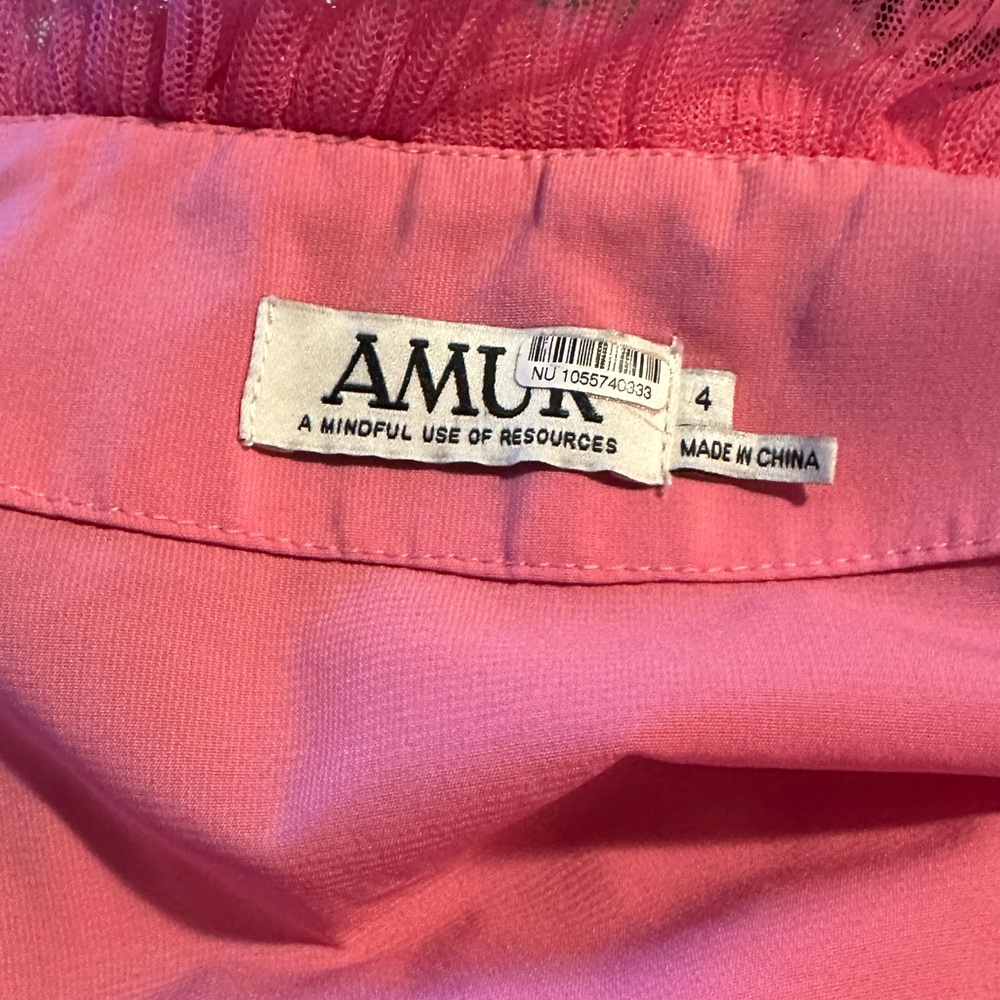 AMUR Pink and Orange Pleated Dress - Picture 8 of 16